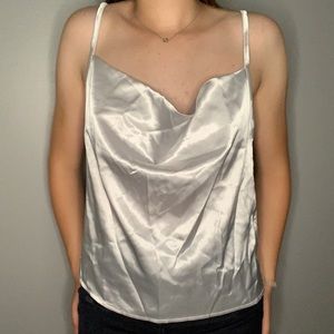 Nasty Gal satin “cowls life cami top”